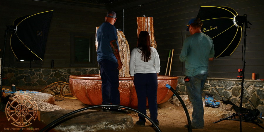 Laura Zulim 99" wide Copper Water Feature