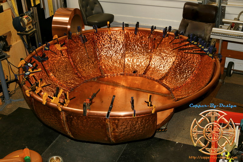 Laura Zulim 99" wide Copper Water Feature