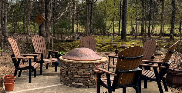 Round dome copper firepit cover