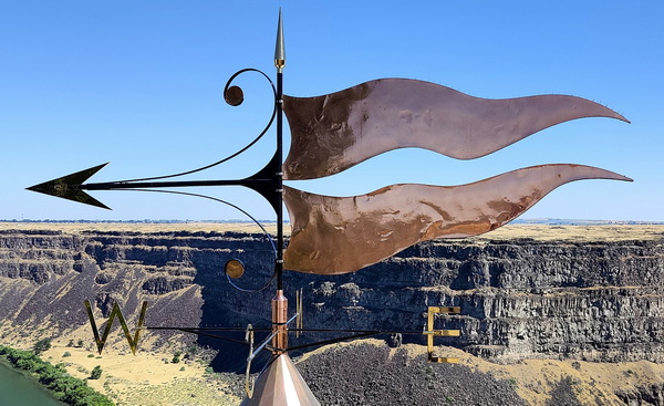 Weathervane overlooking the Snake River